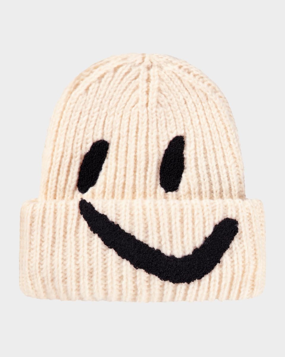 Kid's Kim Embroidered Smiley Beani